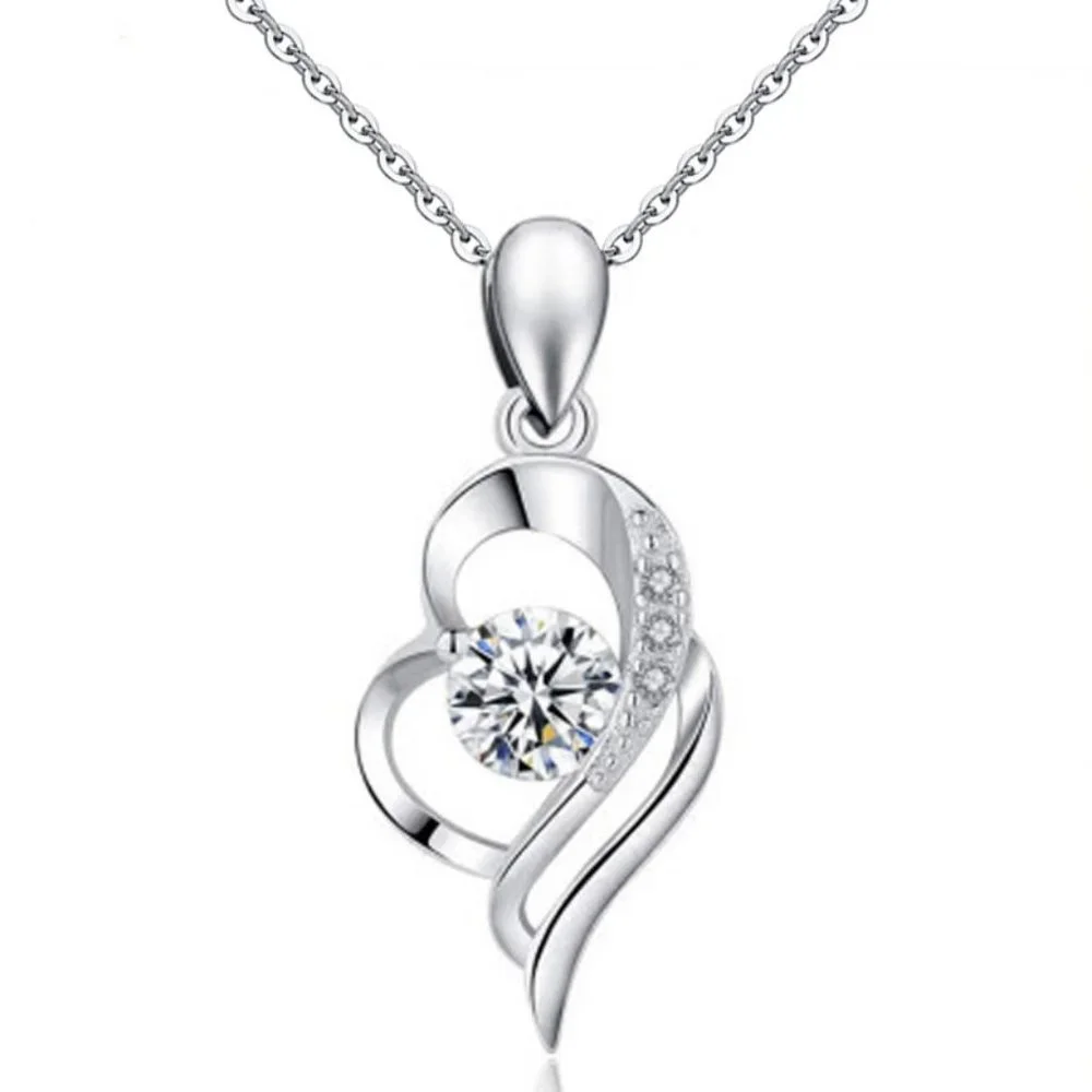 Certified 1/2 ct. t.w. Moissanite Diamond Heart Pendant Necklace NEW